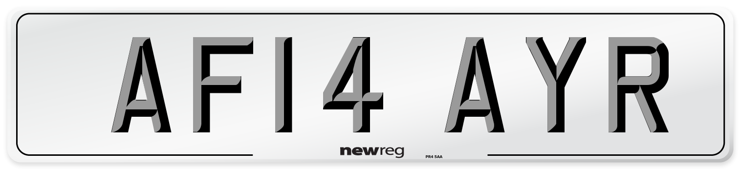 AF14 AYR Number Plate from New Reg